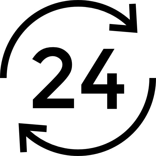 24 hours - Free signs icons