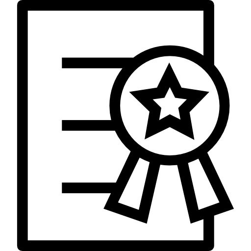 Certificate free icon