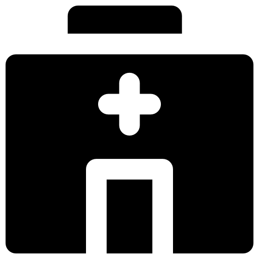 Hospital Vector Market Fill icon