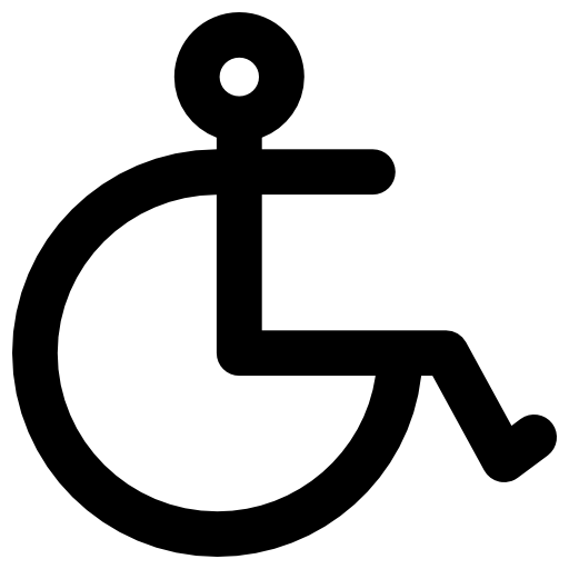 Инвалидное кресло  бесплатно иконка