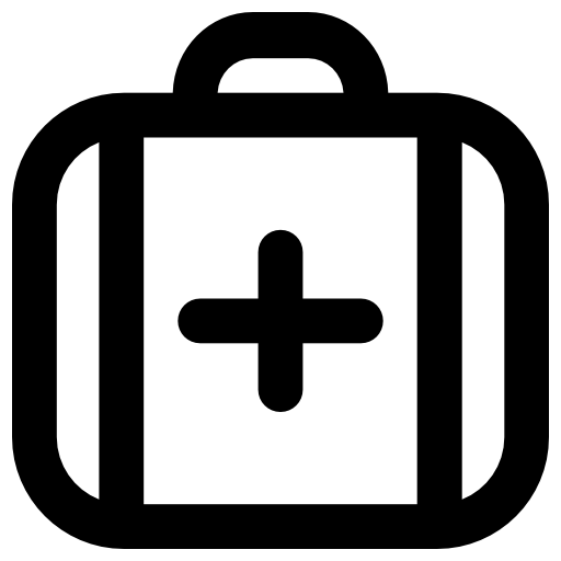 First aid handbag - Free medical icons