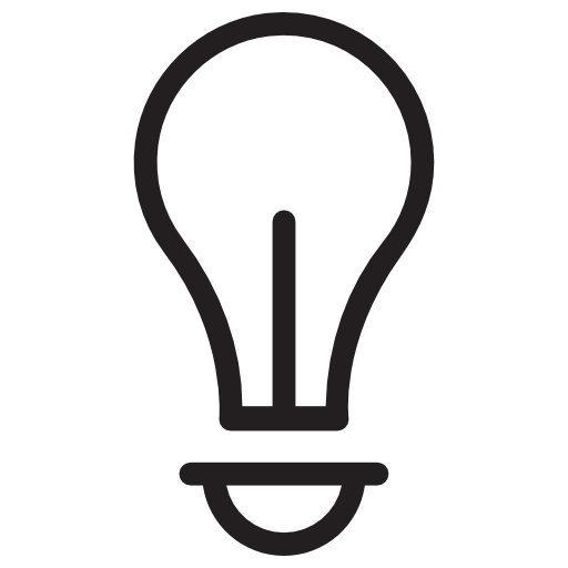 Light bulb Vector Market Light Rounded icon