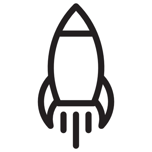 lanzamiento de cohete  icono gratis
