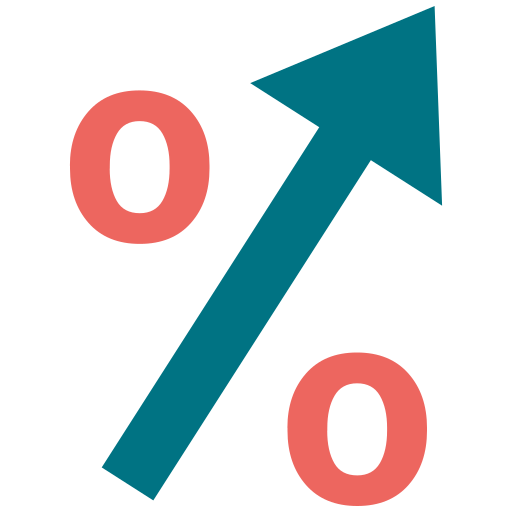 percentagem grátis ícone