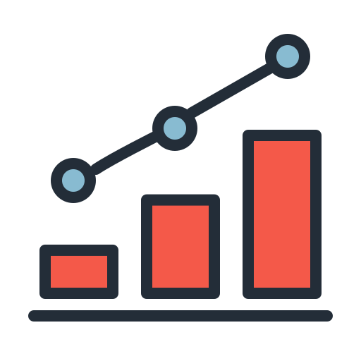 gráfico combinado icono gratis