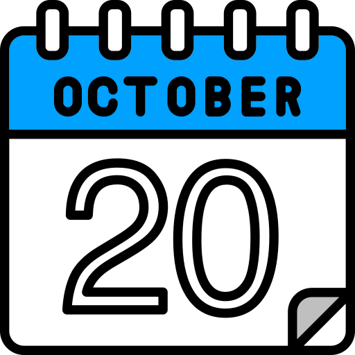 20 de octubre icono gratis