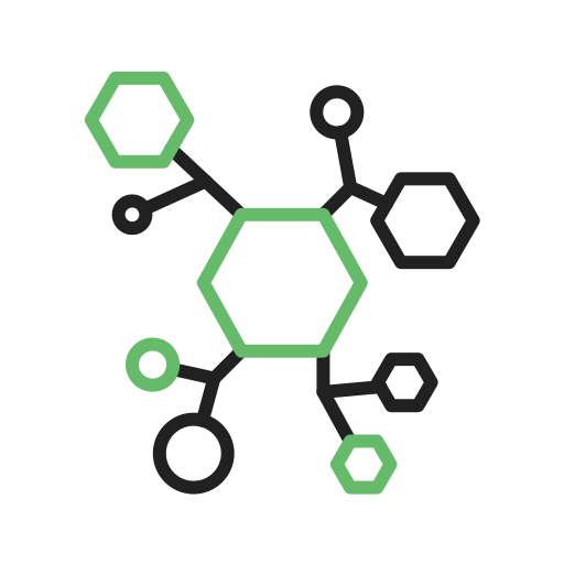 estructura molecular icono gratis