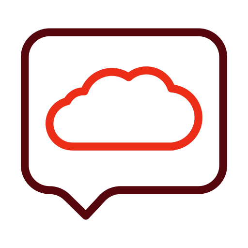 Cloud message free icon Cloud message free icon
