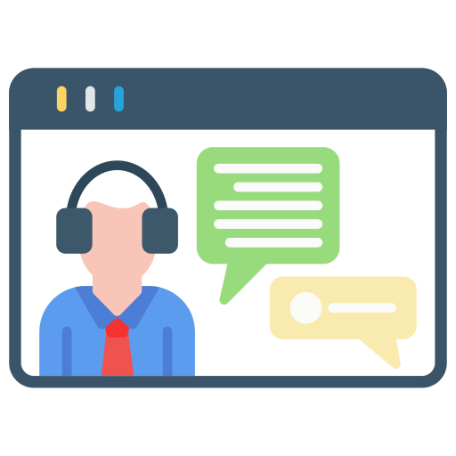 asesoramiento en línea icono gratis