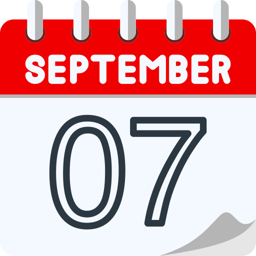 7 septembre Icône gratuit 7 septembre Icône gratuit