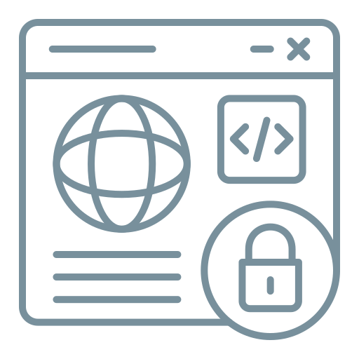 seguridad web icono gratis