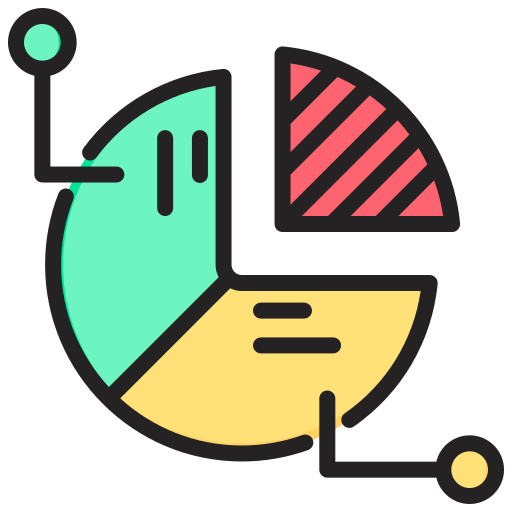 cuota de mercado icono gratis