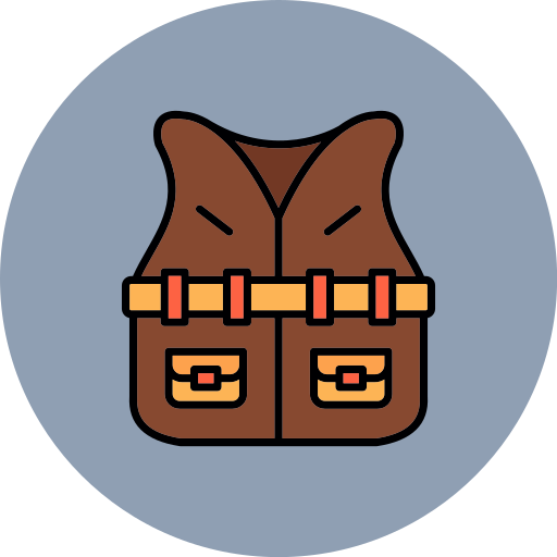 Fishing vest free icon