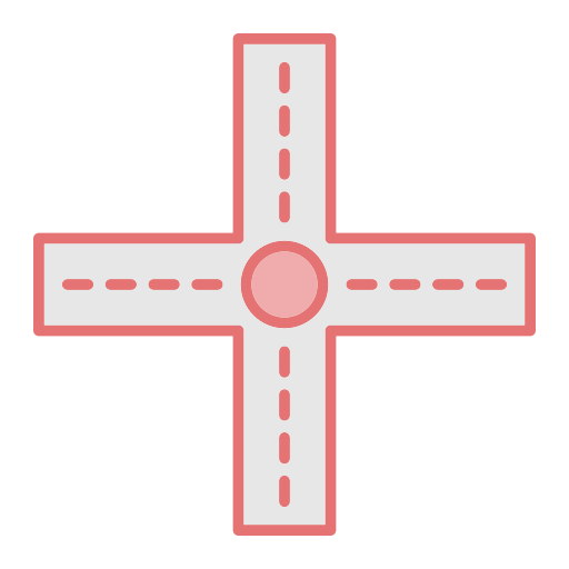 Road intersection free icon Road intersection free icon