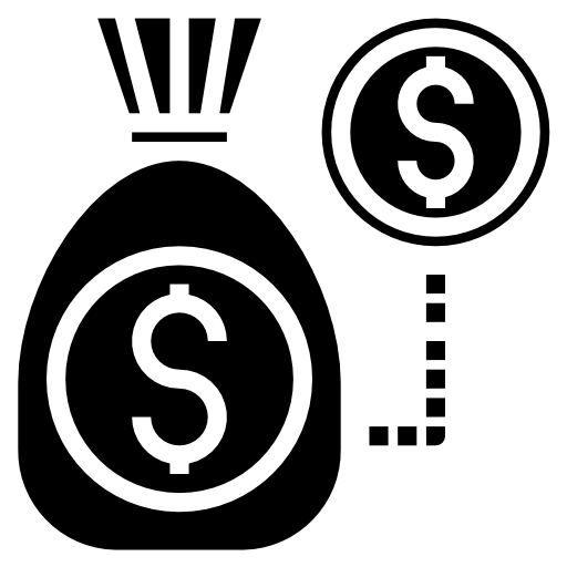 sac d'argent Icône gratuit