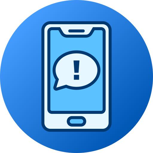 alerta telefónica icono gratis