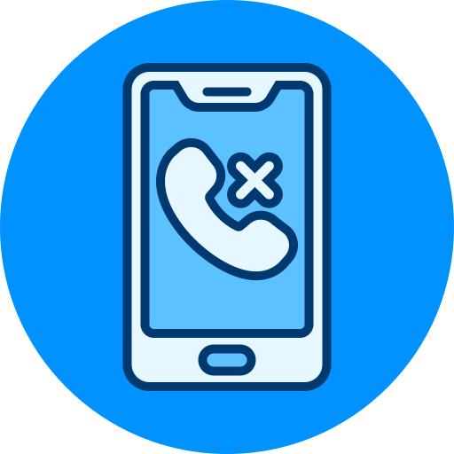 fin de la llamada telefónica icono gratis
