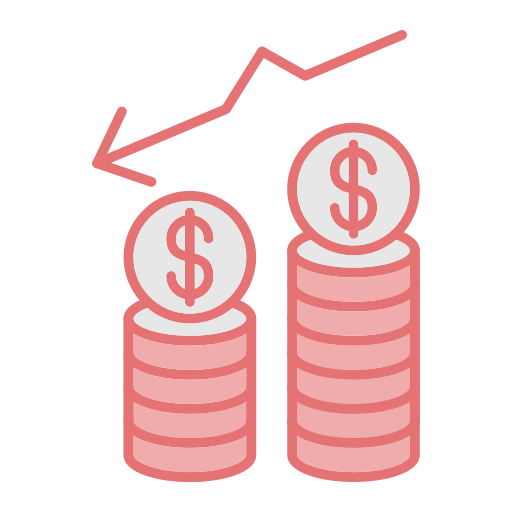 pérdida icono gratis