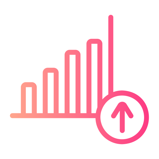 tabla de crecimiento icono gratis