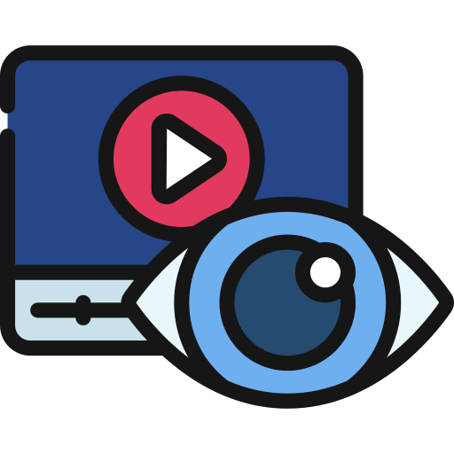 visualizações de vídeo grátis ícone visualizações de vídeo grátis ícone