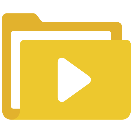 carpeta de videos icono gratis