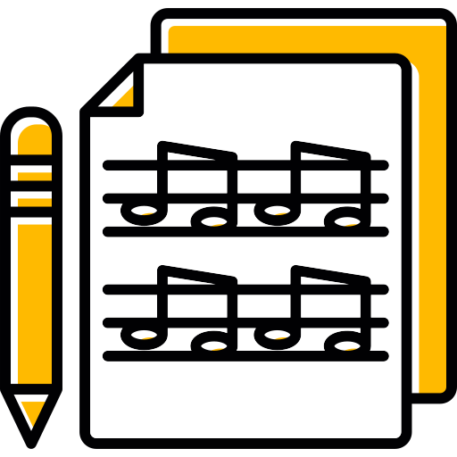 partitura musical icono gratis