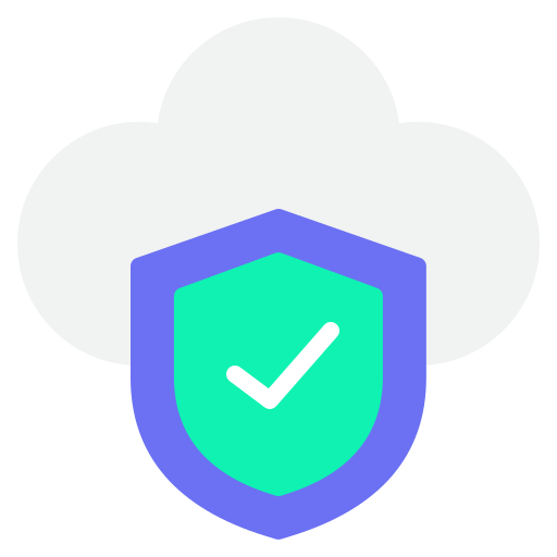seguridad en la nube icono gratis
