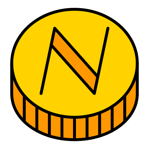 moneda de nombre icono gratis