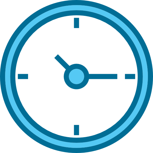 Wall clock Phatplus Blue icon