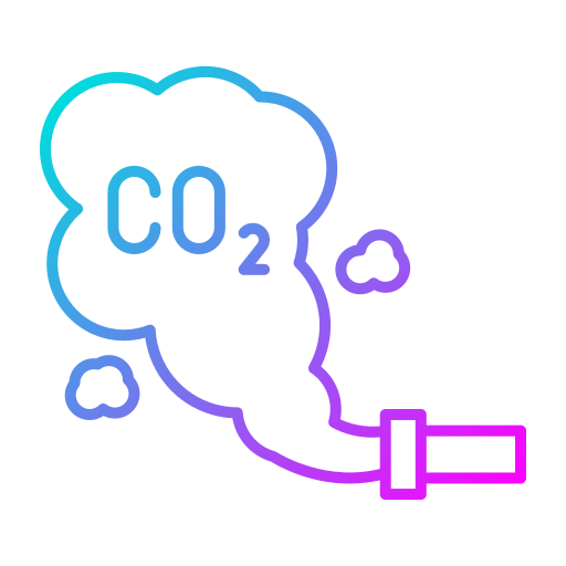 Carbon dioxide free icon