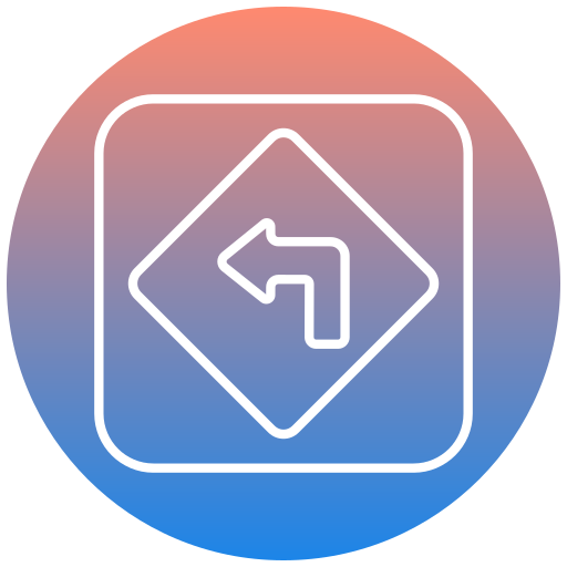 Left turn free icon Left turn free icon