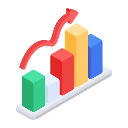 gráfico de crecimiento icono gratis