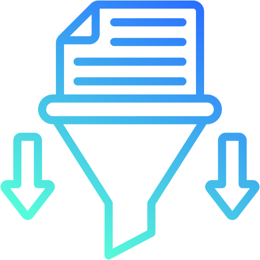filtrado de datos icono gratis