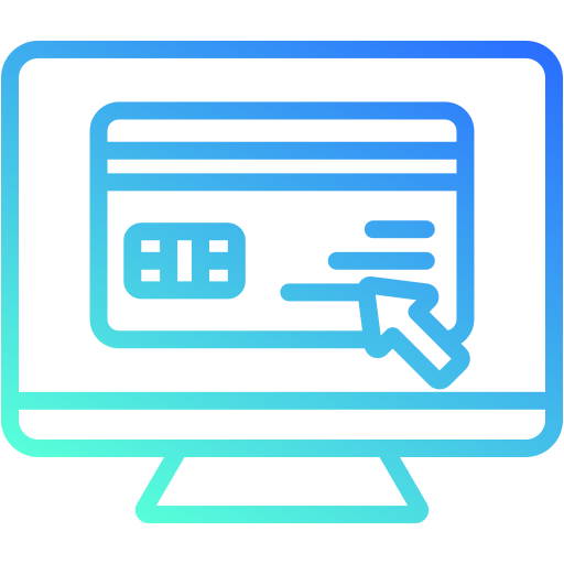 pago en línea icono gratis