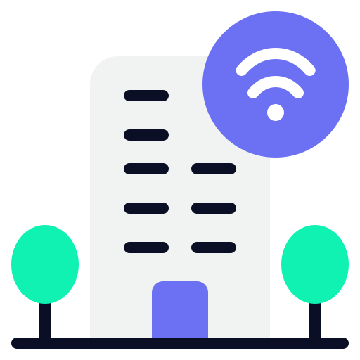 ciudad inteligente icono gratis