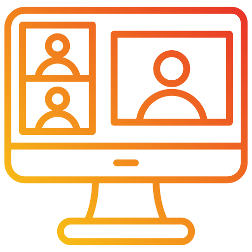 reunión virtual icono gratis