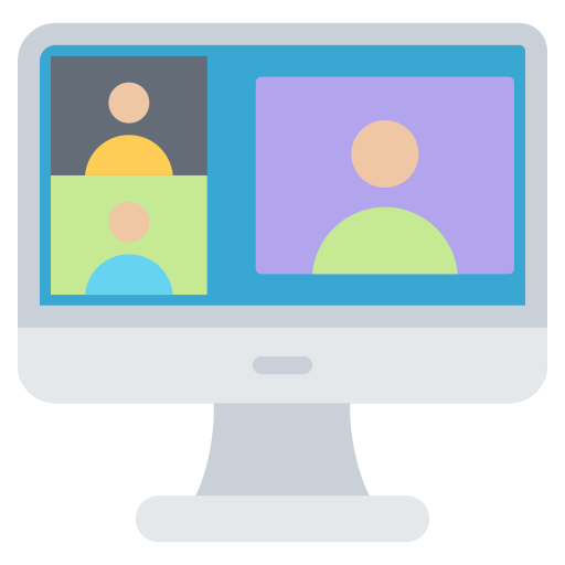 reunión virtual icono gratis