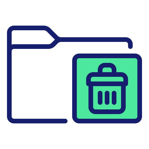eliminar carpeta icono gratis