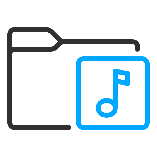carpeta de música icono gratis