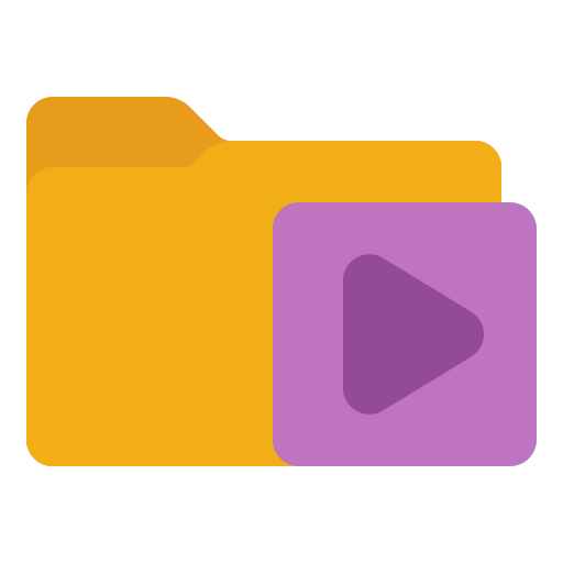 carpeta de videos icono gratis