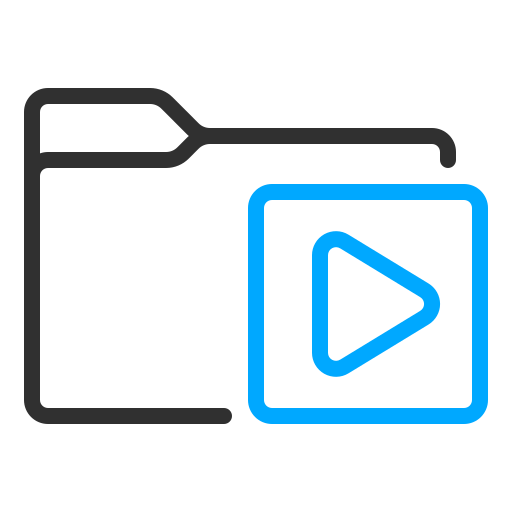 carpeta de videos icono gratis