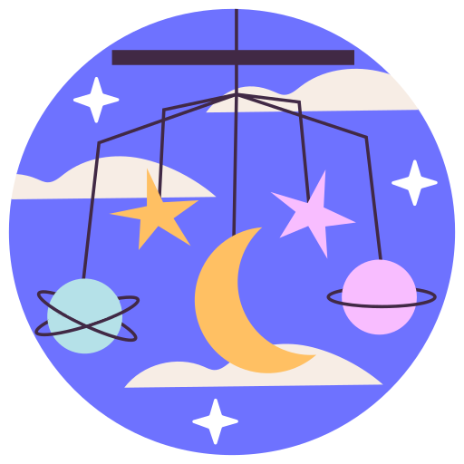 Mobile toy free sticker