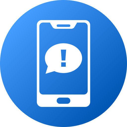 alerta telefónica icono gratis