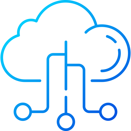 Cloud computing Generic gradient outline icon