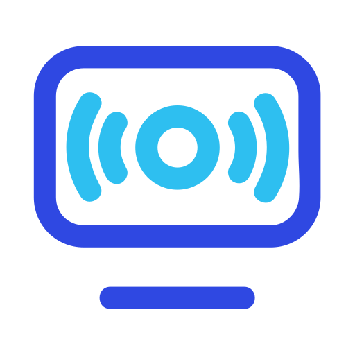 aplicación de transmisión de televisión icono gratis