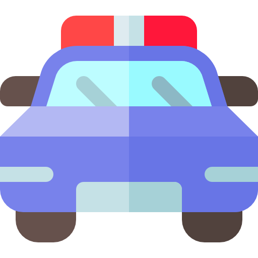 coche de policía icono gratis