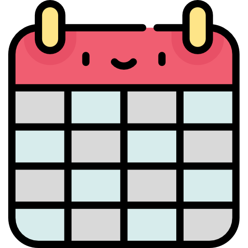 Calendar Kawaii Lineal color icon