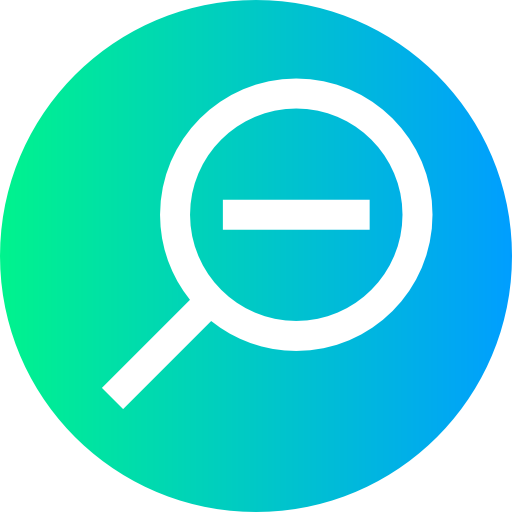 disminuir el zoom icono gratis