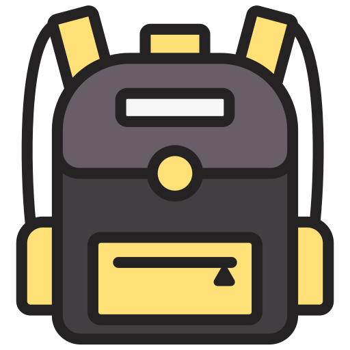 bolsa para la escuela icono gratis