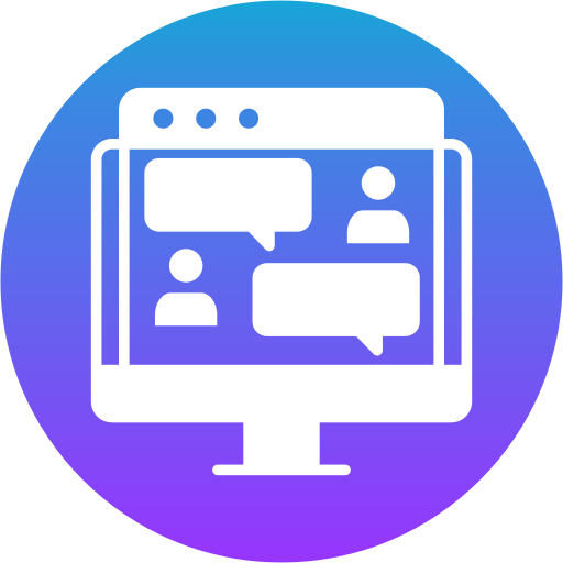 discusión en línea icono gratis